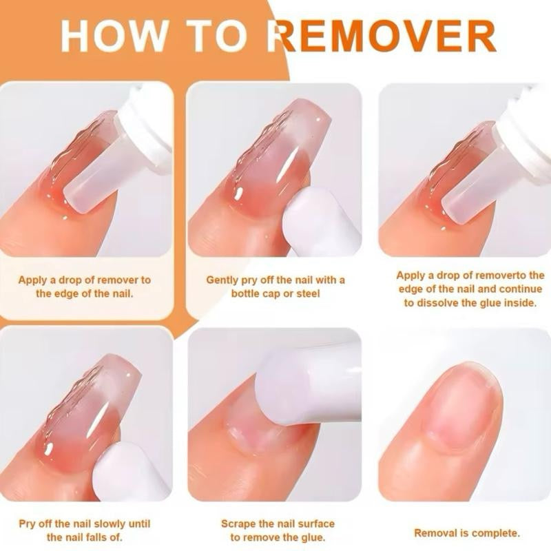 Nail Glue Remover with Vitamin E – Gentle Press-On Nail & Adhesive Dissolver | Gel Safe