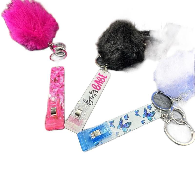 Long Nail Keychain Tool – Card Puller & Can Opener | Nail Saver Key Chain for Acrylic & Press-On Nails