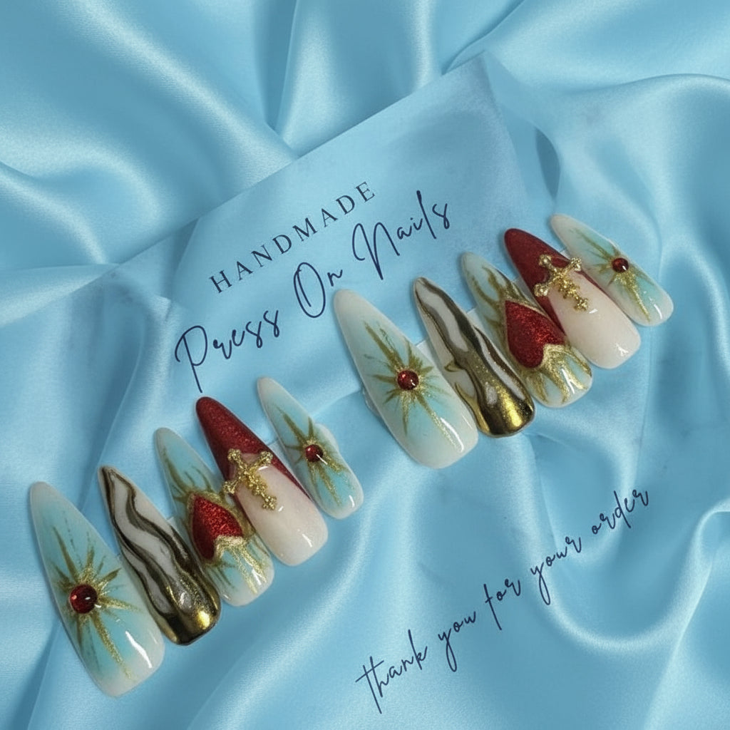 Handmade Press On Nails - Lana Del Rey Inspired Nails