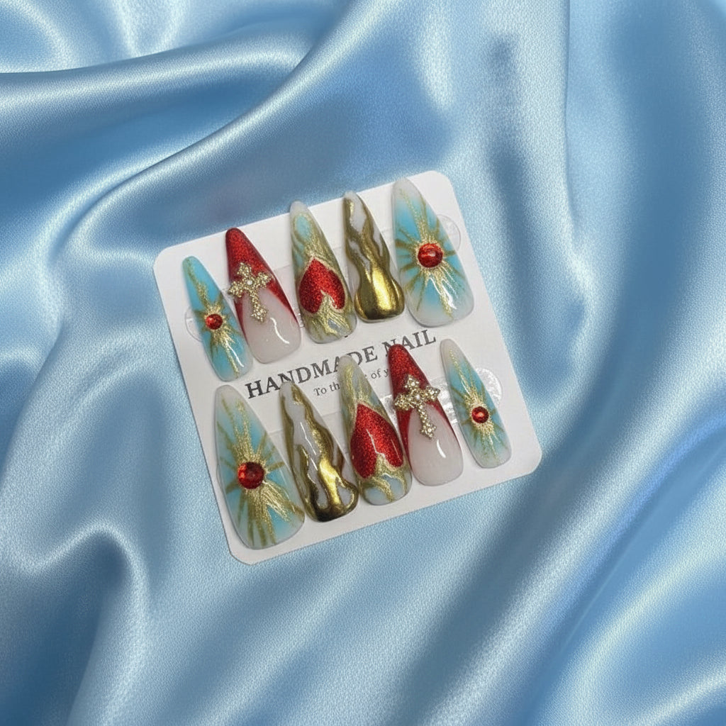 Handmade Press On Nails - Lana Del Rey Inspired Nails