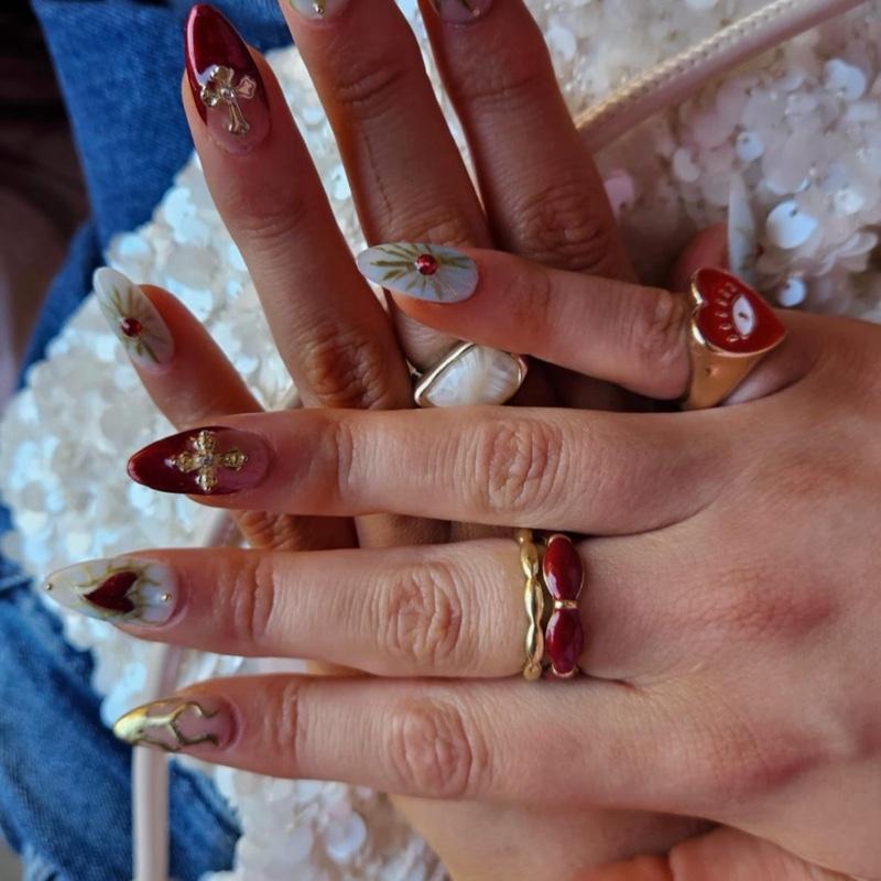 Handmade Press On Nails - Lana Del Rey Inspired Nails