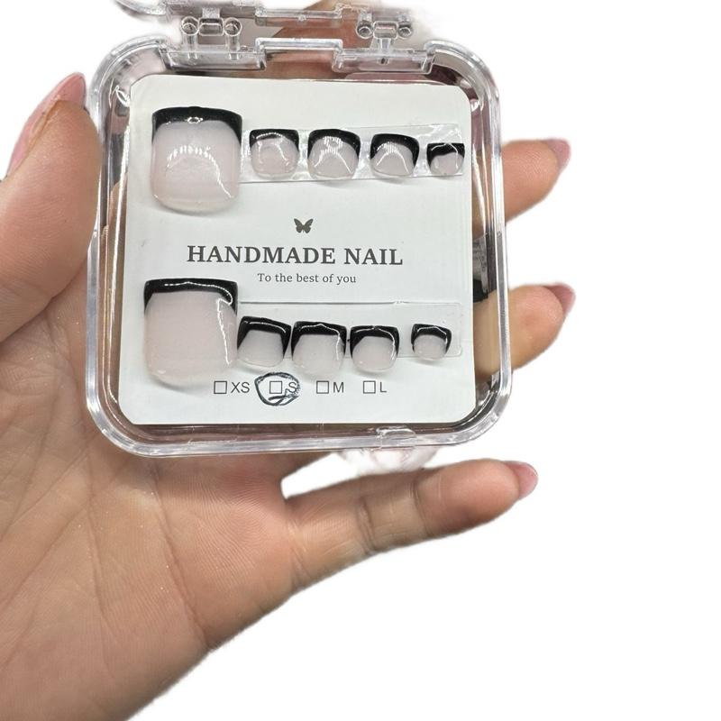 Handmade Press On Toe Nails with Gel & Builder Gel - Multiple Colours Available