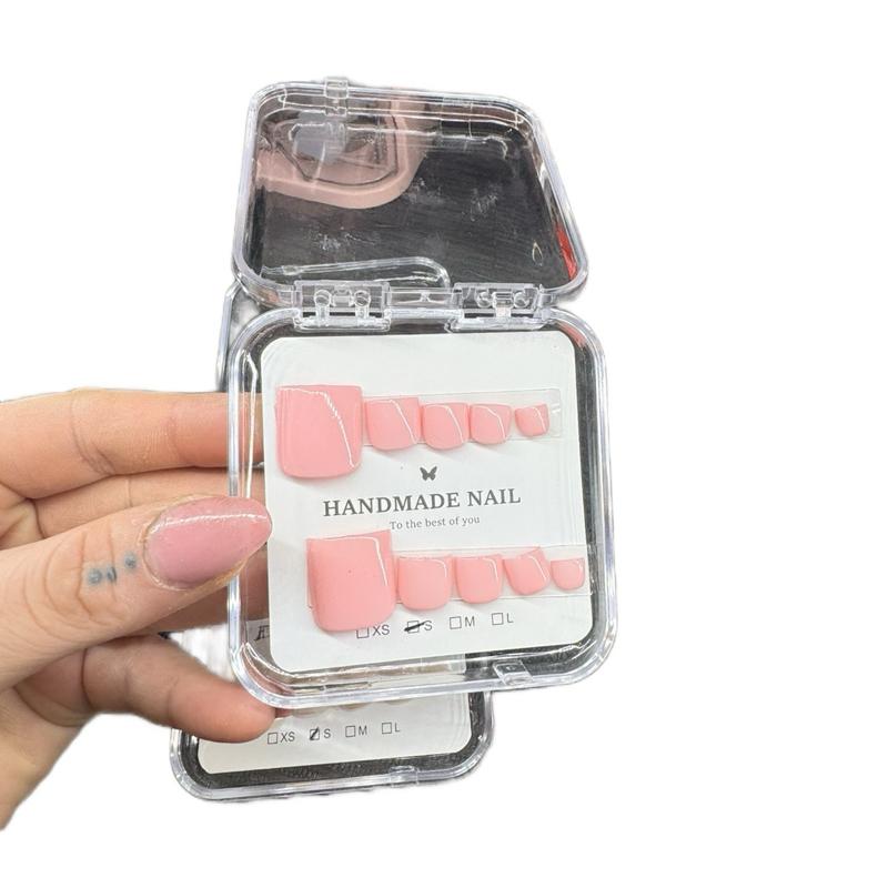 Handmade Press On Toe Nails with Gel & Builder Gel - Multiple Colours Available