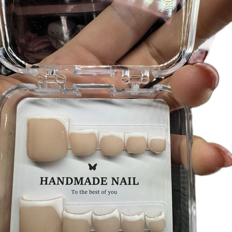 Handmade Press On Toe Nails with Gel & Builder Gel - Multiple Colours Available